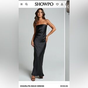 Black Floor-length maxi formal Dress